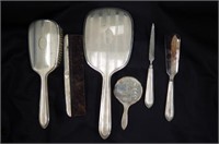 6 Sterling Silver Dresser Items,