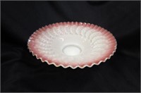Victorian Cranberry Art Glass Bride's Bowl,