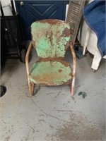 Outdoor metal green chair