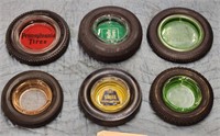 (6) Assorted Tire Company Ash Trays