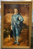 LARGE CONTEMPORARY OIL ON CANVAS "THE BLUE BOY"