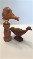 Leather Duck Corkscrew and Wooden Pheasant