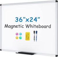 VIZ-PRO Magnetic Whiteboard/Dry Erase Board, 36 X