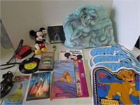 Black Crate of Various Disney Items