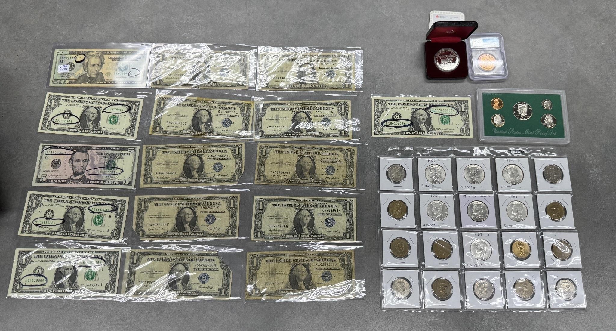 Silver Coins, Silver Certificates, Proof Coins