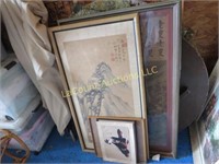 assorted framed prints Asian