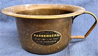 ANTIQUE CENTRAL PACIFIC RAILROAD BRASS SPITTOON