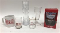 Lot of Budweiser Advertising Glasses & Cups