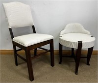 SWEET 1930'S WALNUT BOUDOIR ACCENT CHAIRS