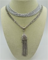2 Vintage Fashion Necklaces. Monet & Celebrity Bra