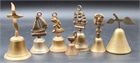 COLLECTION OF VINTAGE BRASS BELLS