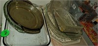 ASSORTED BAKING DISHES (TOP SHELF OF CART)