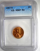 1957-D Cent ICG MS67 RD LISTS $300