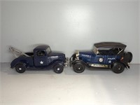 (2) BEAM DECANTERS - POLICE VEHICLES