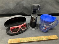 Ralph Lauren glasses,vivitar  and cup