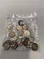 (39) Silver Washington Quarters