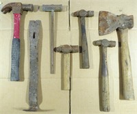 7- VINTAGE HAMMERS*HATCHET*PRY BAR*BALL PEEN