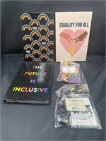 5pc Lot of Gay Pride Themed Notebooks & Lanyards