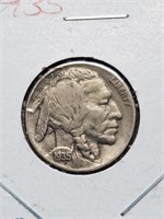 High Grade 1935 Buffalo Nickel