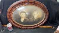 Oval framed picture