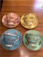 4 Cololough cups & saucers