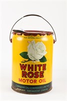 1949 WHITE ROSE MOTOR OIL FIVE IMPERIAL GALLON CAN