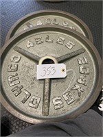 (2) 45 lbs Metal Weight Plates