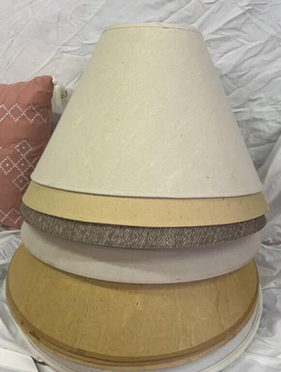 Assorted Lamp Shades & Throw Pillow