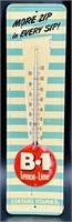 Antique B-1 Lemon Lime Metal Thermometer Sign