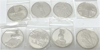 8 1 Ounce Sterling Silver Rounds