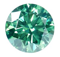 4.0ct Unmounted Vivid Green Moissanite