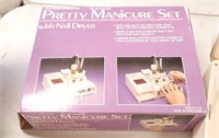 MANICURE SET, ITEMS FOR PERMS, HAIR DRYER