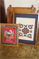 Assorted Picture Frames & Stitch Work