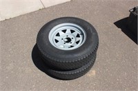 (2) Trailer Tires on Rims
