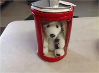 Coca Cola Teddy Bear in Zip Up Pouch
