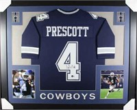 Autographed Dak Prescott Custom Framed Jersey