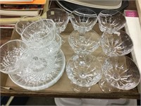Crystal glassware and plates