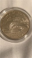 1oz. Silver Library Of Congress Coin Encapsulated