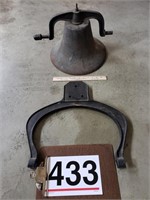 #2 cast dinner bell 14" w/ bracket