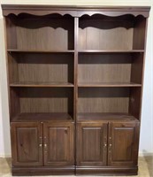 (2) bookcases each measuring 75.5" high x