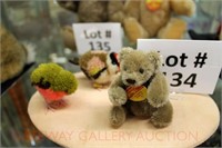 (3) Steiff Stuffed Animals Miniatures: