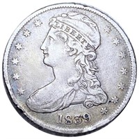 1839 Capped Bust Half Dollar LIGHTLY CIRCULATED