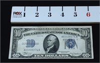 1934 Silver Certificate Blue Seal $10.00 Note