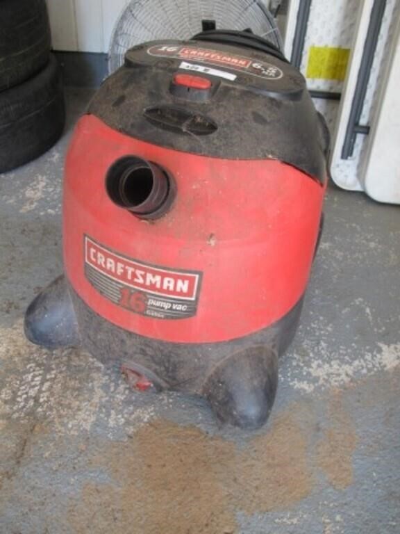 SHOP VAC, CRAFTSMAN 6.5 HP 16GAL. WORKS