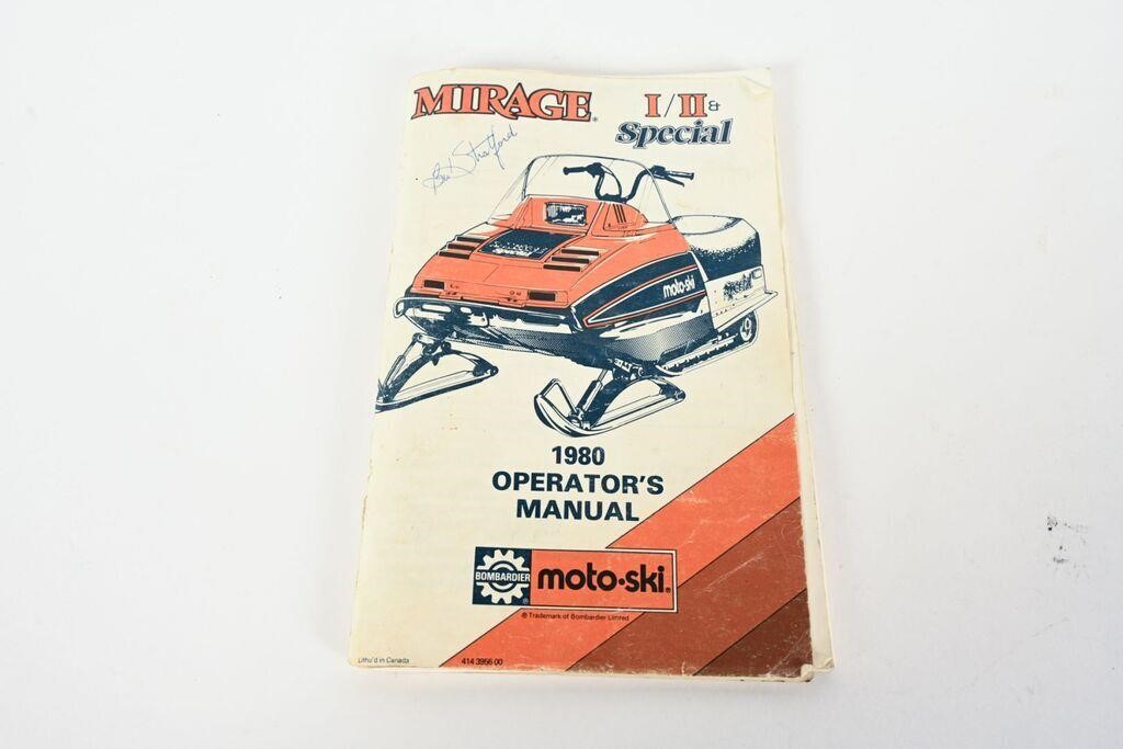 1980 MOTO-SKI MIRAGE I/II SPECIAL OPERATOR'S