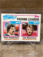 1982 Topps Football Joe Montana Anderson CARD