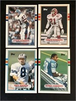 LOT OF (78) 1989 TOPPS NFL TRADED FOOTBALL PICTURE