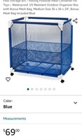 Pool Storage Bin – Rolling Poolside Mesh