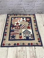 3'9" x 4'6" Hand Made Patriotic Quilt