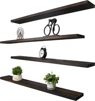 HXSWY 48 Rustic Floating Shelves  Brown.